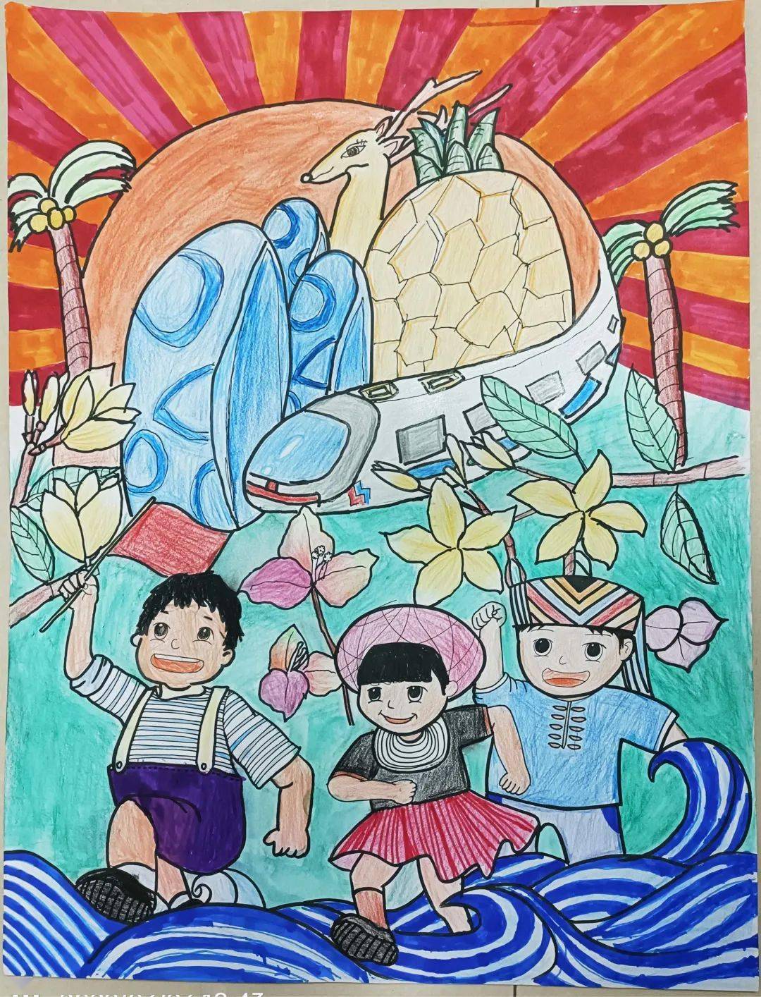 百年筑梦强国有我主题青少年绘画作品展示五