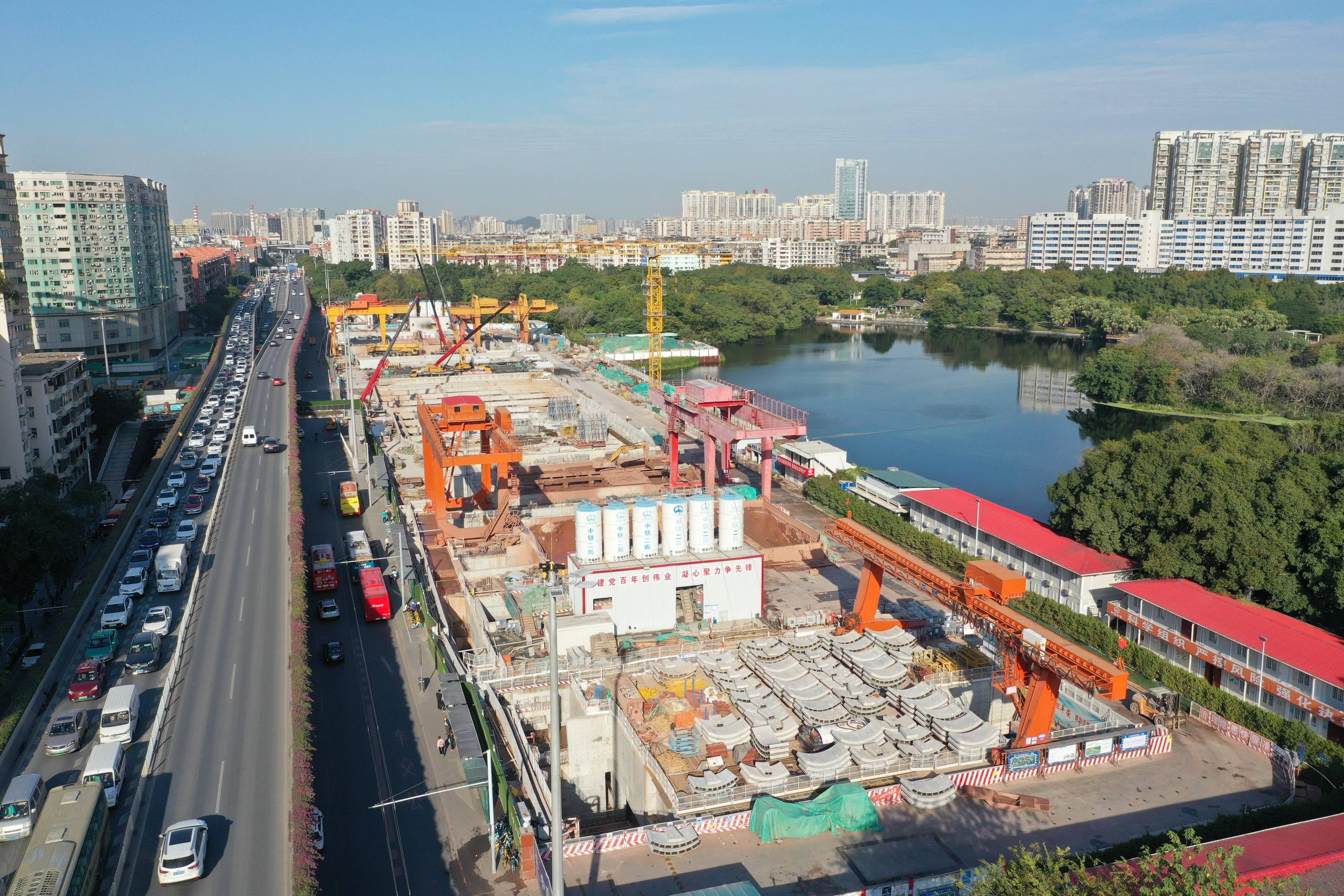 广州中心城区第一条地铁大环线多条隧道贯通_施工_区间_始发