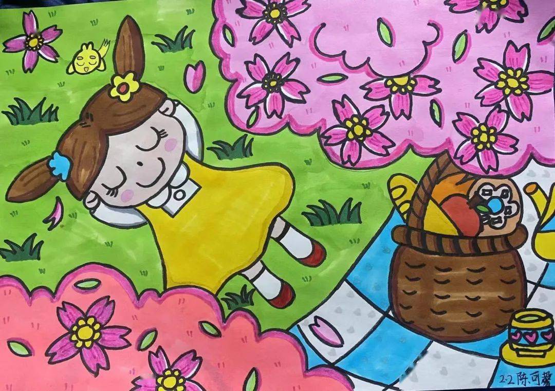 云游校园看中小学生画笔下的校园之美大美校园自然之美⑩