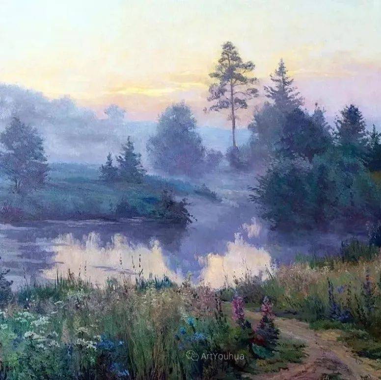 他笔下的美丽风景,让人神往心醉!_芥子园_画谱_中国画