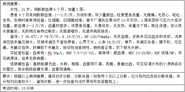 每日技能病例分析之溃疡性结肠炎