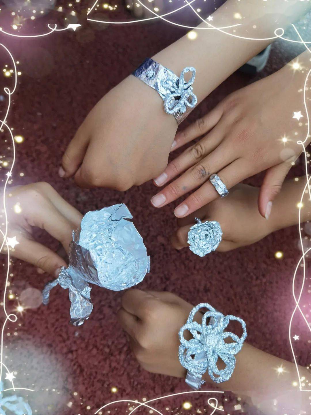 寻祖根塑国魂美育实践活动银饰遇上锡箔纸