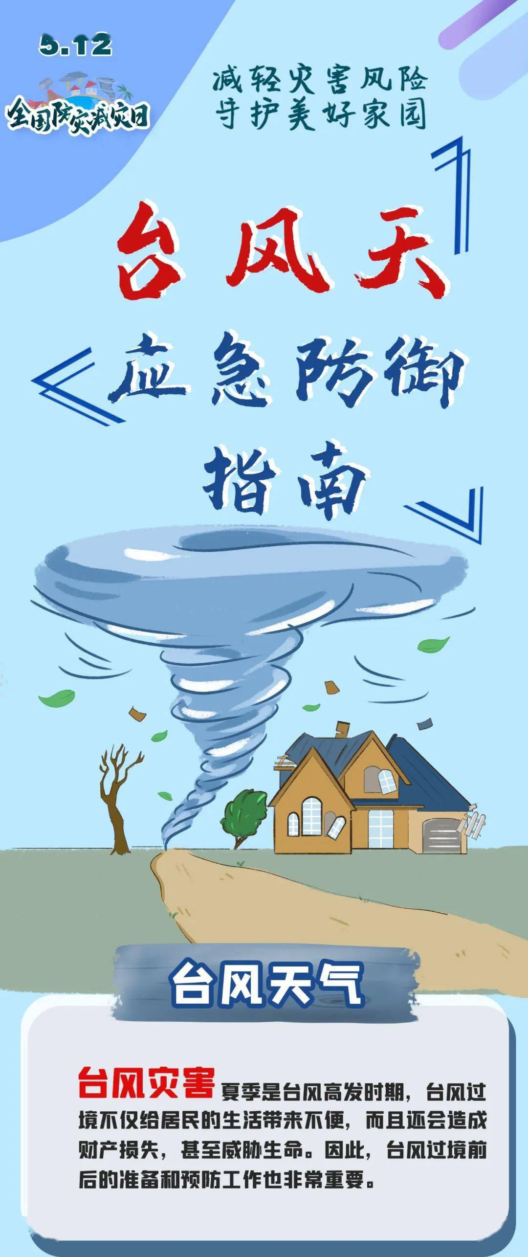 图说防灾减灾台风来了需要注意些什么