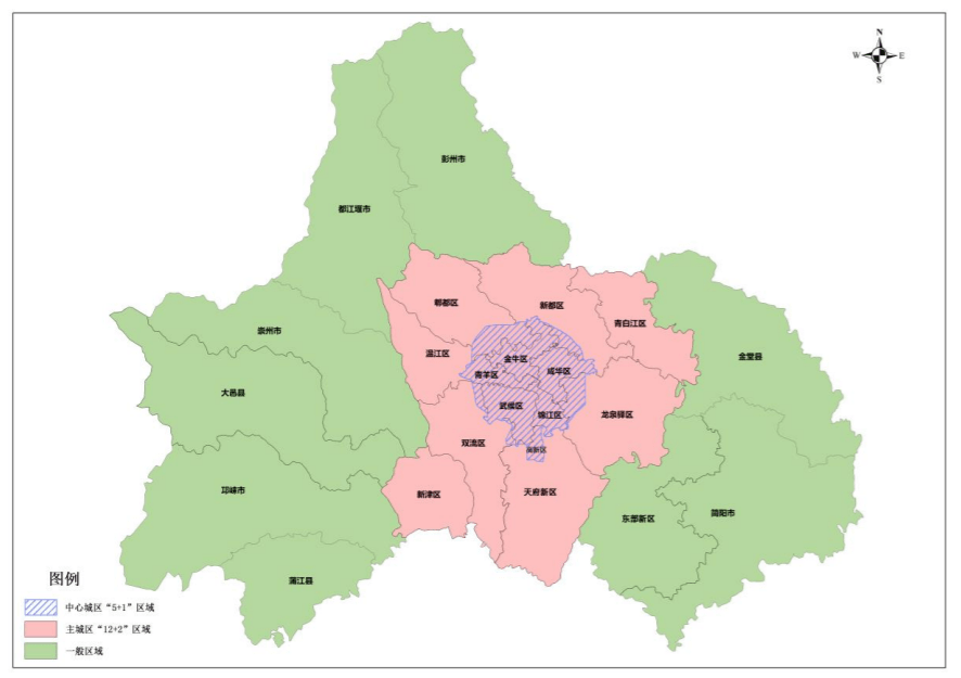 成都规划:含三个新区,12区,5个县级市,3个县