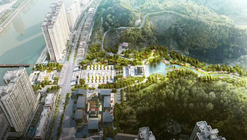 灵翠山公园园内南侧,警予西路两厢,南近溆水河,东临翠园华府居住小区