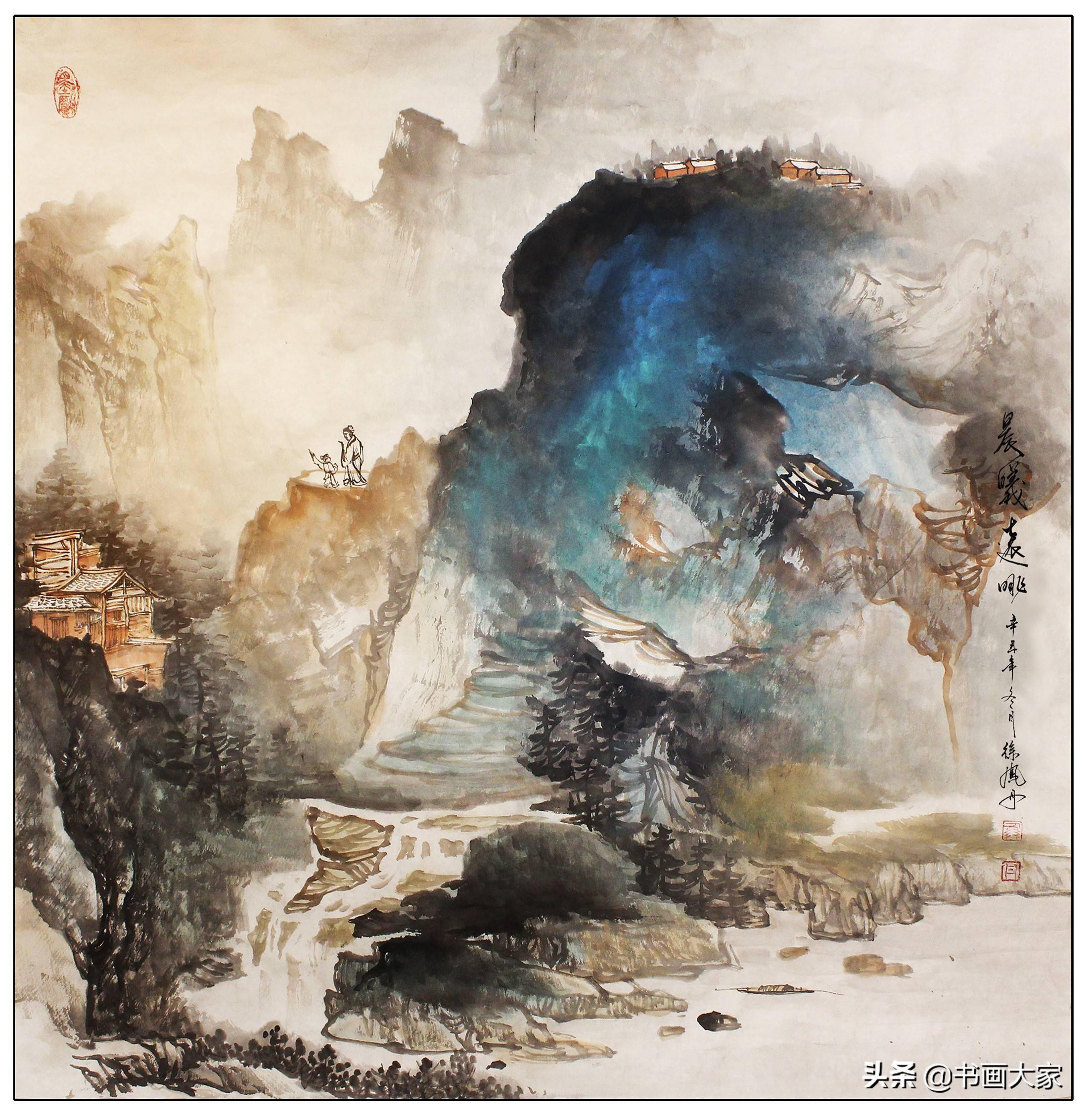 书画大家山水画家徐凤丹笔下的斗方世界