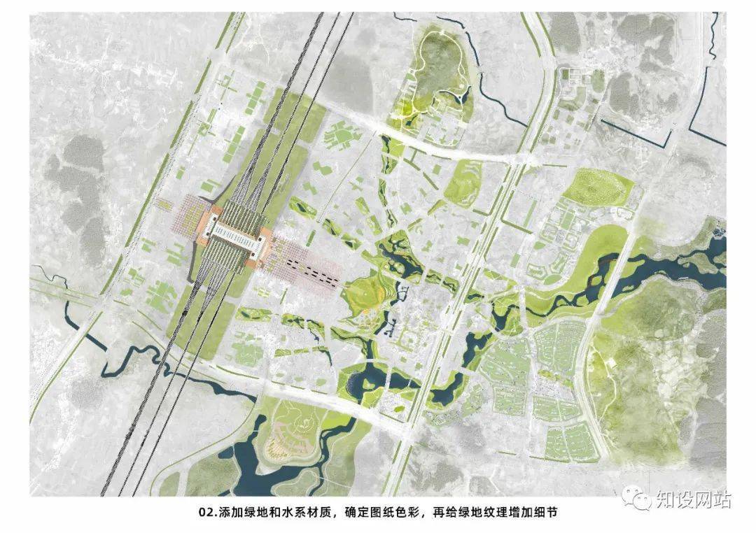 5步cadps完成大尺度sasaki风格彩平图