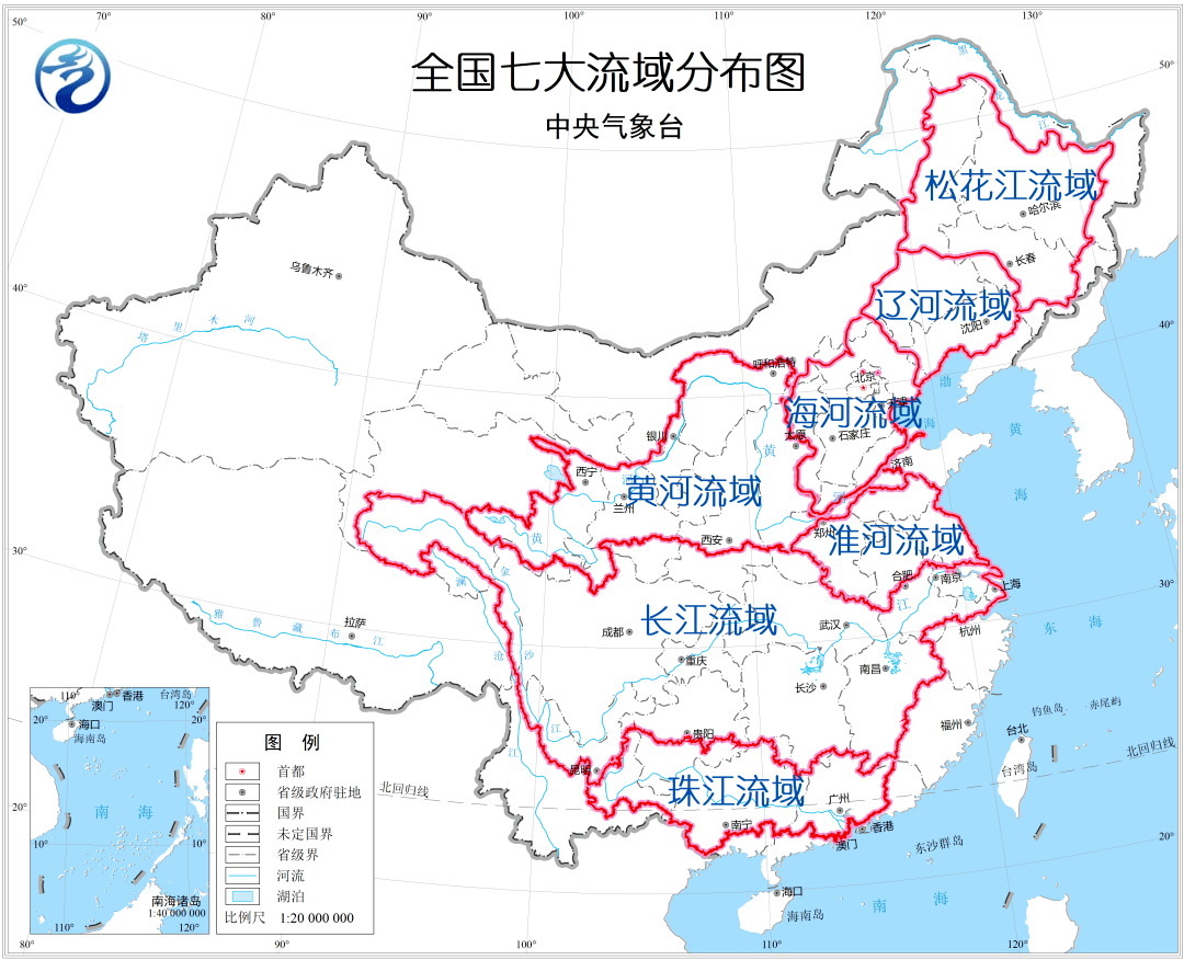我国气象部门则根据业务需求,设立了长江,黄河,珠江
