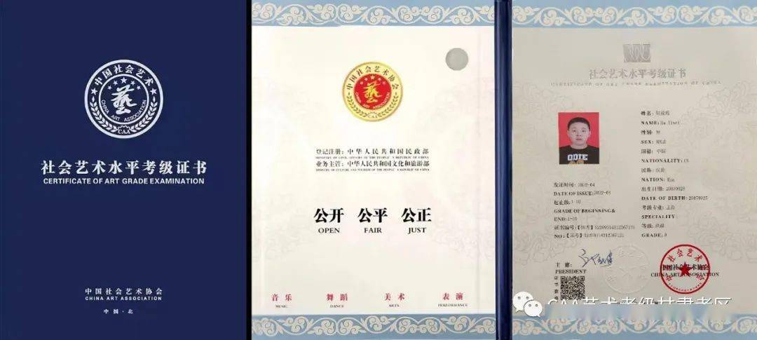 考级证书中国社会艺术协会社会艺术水平考级证书介绍和查询