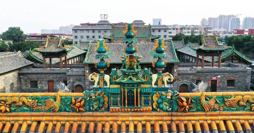 城隍庙介休市东大街老爷庙(关帝庙)门前照壁洪洞广胜寺飞虹琉璃塔编