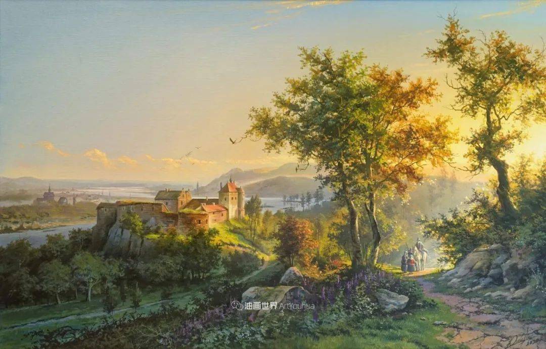 白俄罗斯画家维克多的风景油画让人赞叹不已无尽透彻的光独特的森林与