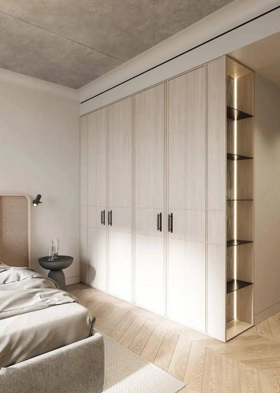 扩大了生活空间在墙体内打造出嵌入式入墙衣柜就有效的利用了墙体在