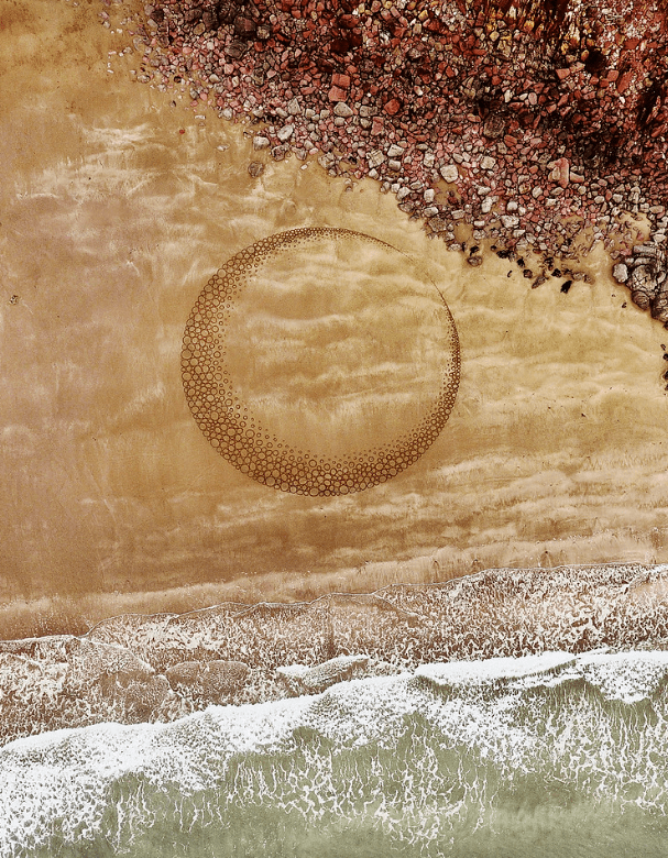 一幅沙子画100多米长自然与艺术的最佳组合大写的震撼