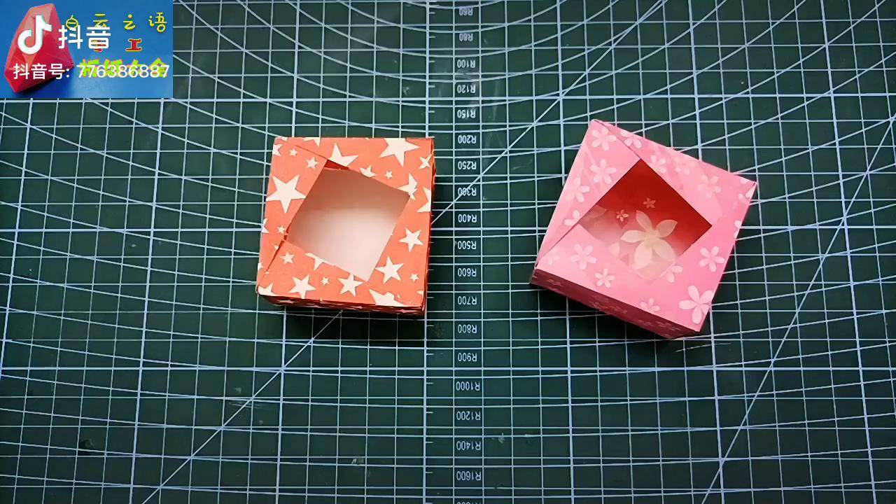 手工折纸简洁漂亮的正方形收纳盒方法超级简单看一遍就会折纸手工diy