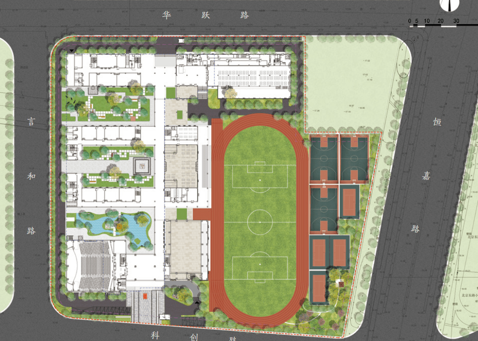 十三中红山新城校区探营_南京_教学_台城