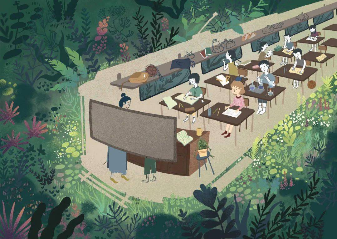 获奖作品 | 《窗边的小豆豆》_刘昕葳_插画_城市设计学院