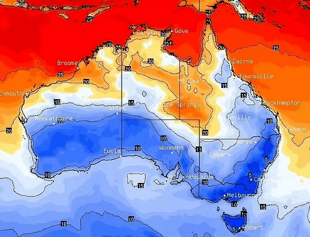 西澳寒流图片
