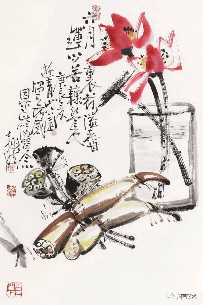 胡翘然的写意花鸟生趣灵动真接地气