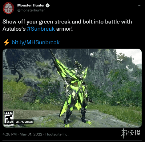华丽荧光rgb怪物猎人崛起曙光电龙装备展示
