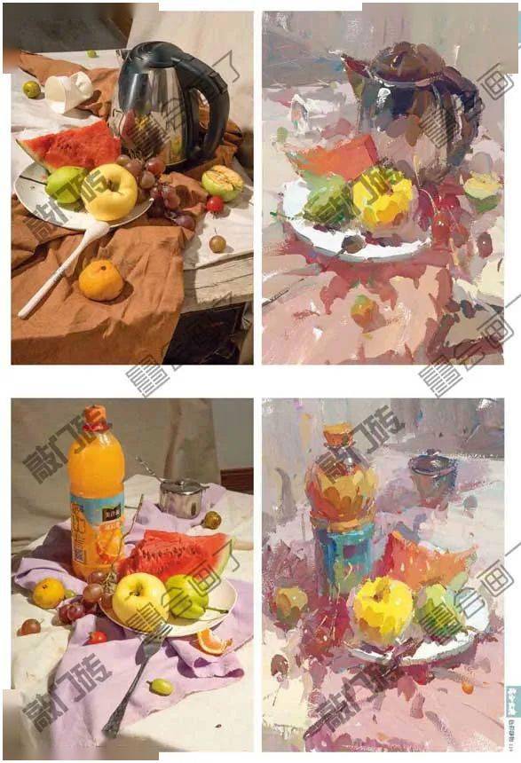高分宝典色彩静物邓鑫鑫金牌导师打造超高实用性优质色彩静物临本色彩