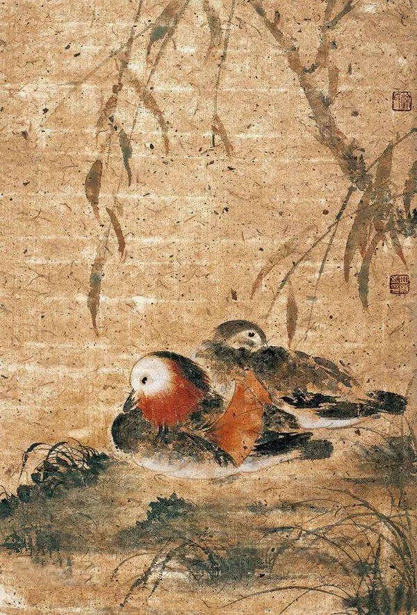 他笔下的花鸟画世界是有别于尘世的另一个世界