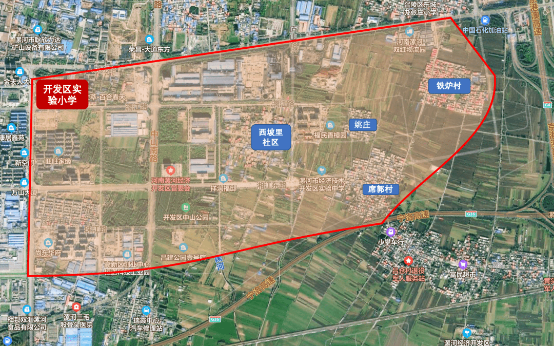 地圖來了漯河西城區開發區示範區中小學招生劃片