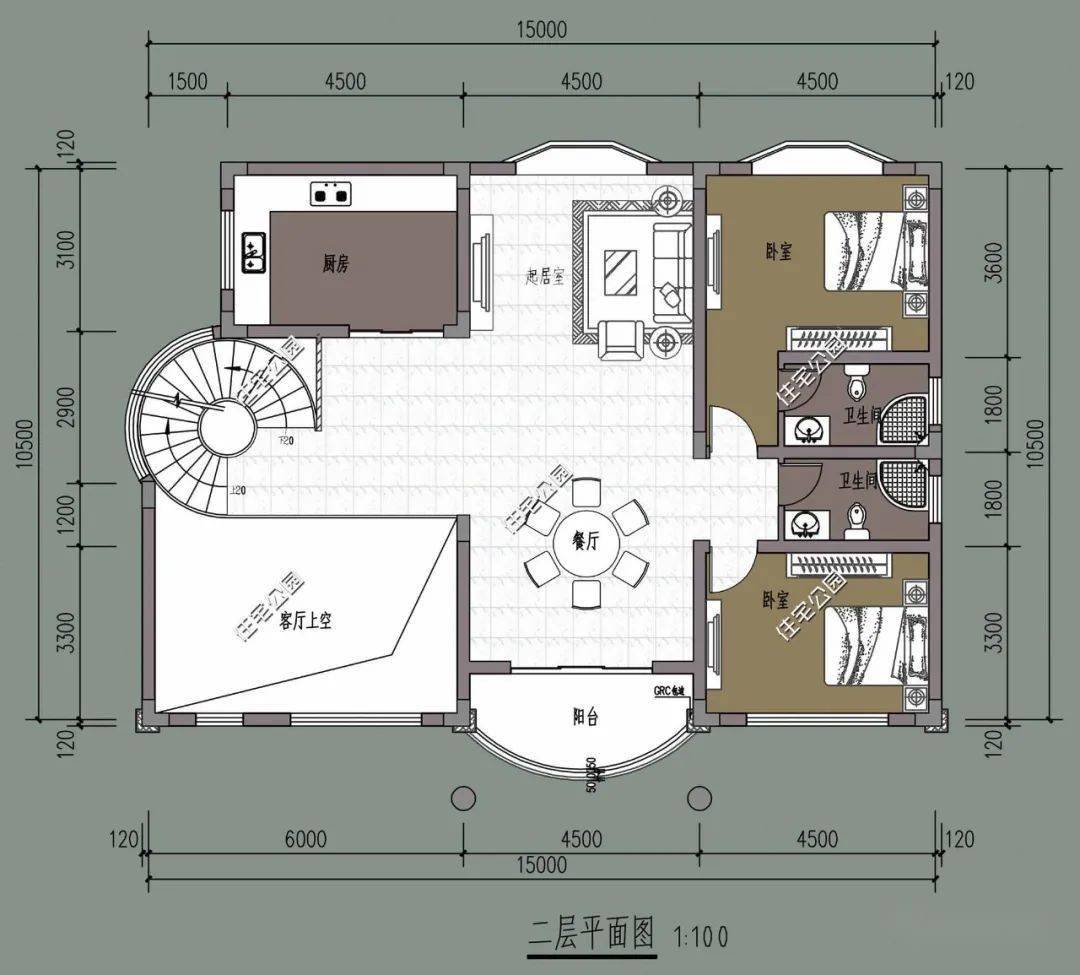 15×10米户型图图片