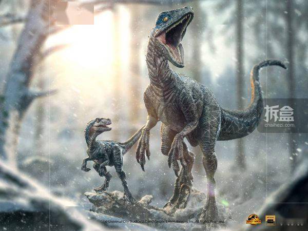 ironstudios侏罗纪世界迅猛龙布鲁贝塔110电影雕像