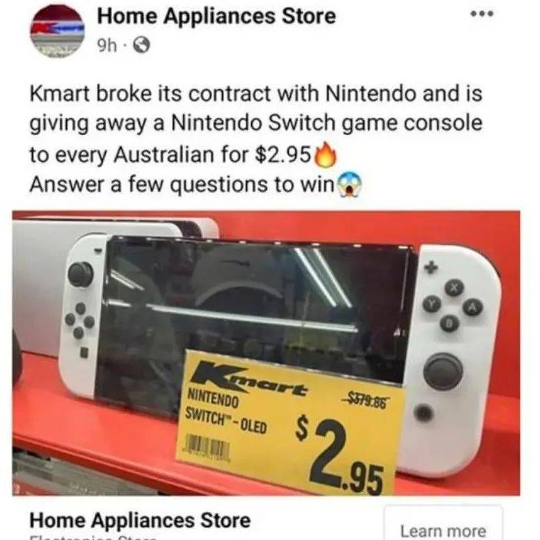 Kmart2.95就能买Switch？澳人注意，千万别信，已有人损失数百刀_台新闻_骗局_澳洲
