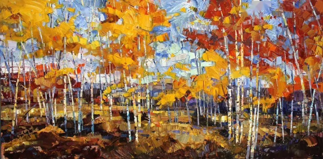 美国艺术家robert moore用刮刀作画42年,塑造出精美的风景画_灵气