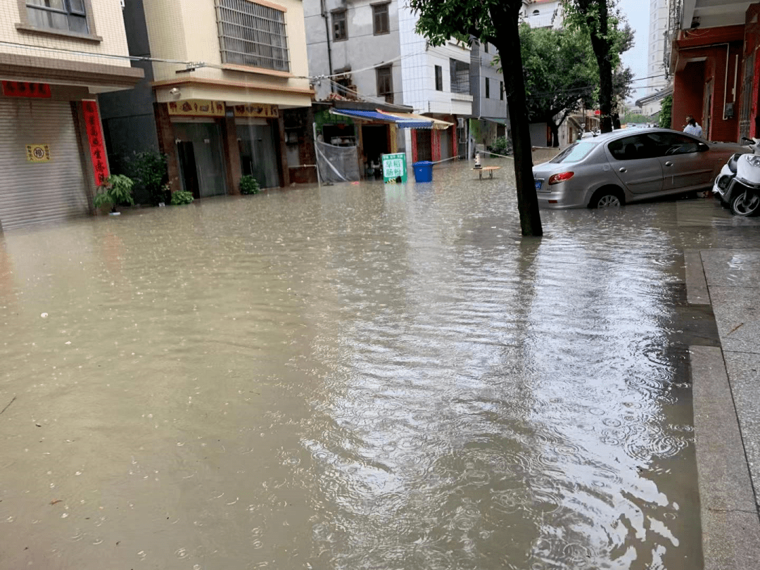 暴雨下的恩平有他们在守护