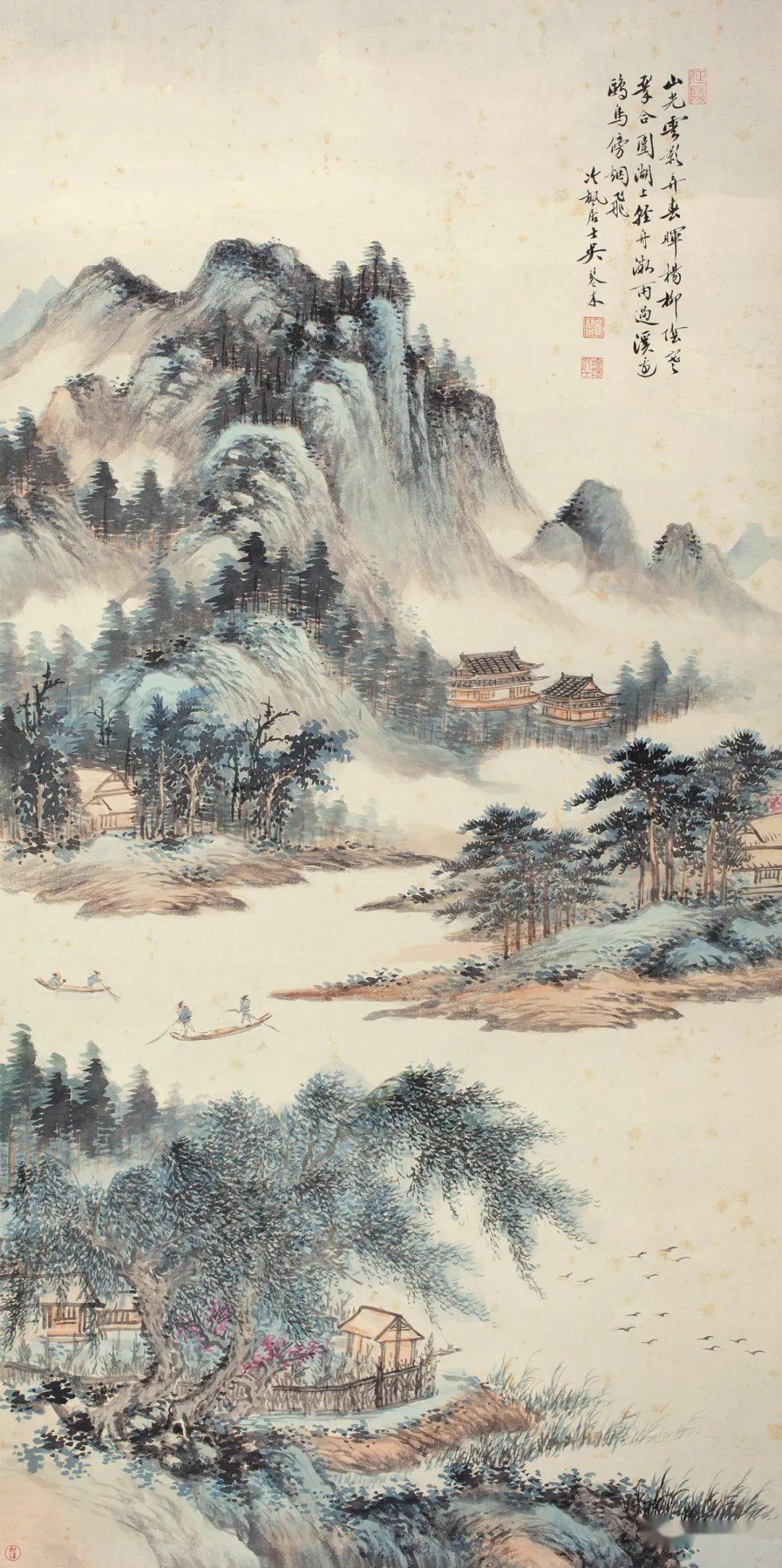 吴琴木 山光水色弄春晖吴琴木 山城秋色吴琴木 山居图吴琴木 山林秋牧