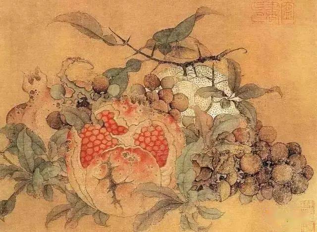 古人画瓜果,你知道都有说明寓意吗?_佚名_石榴_品种
