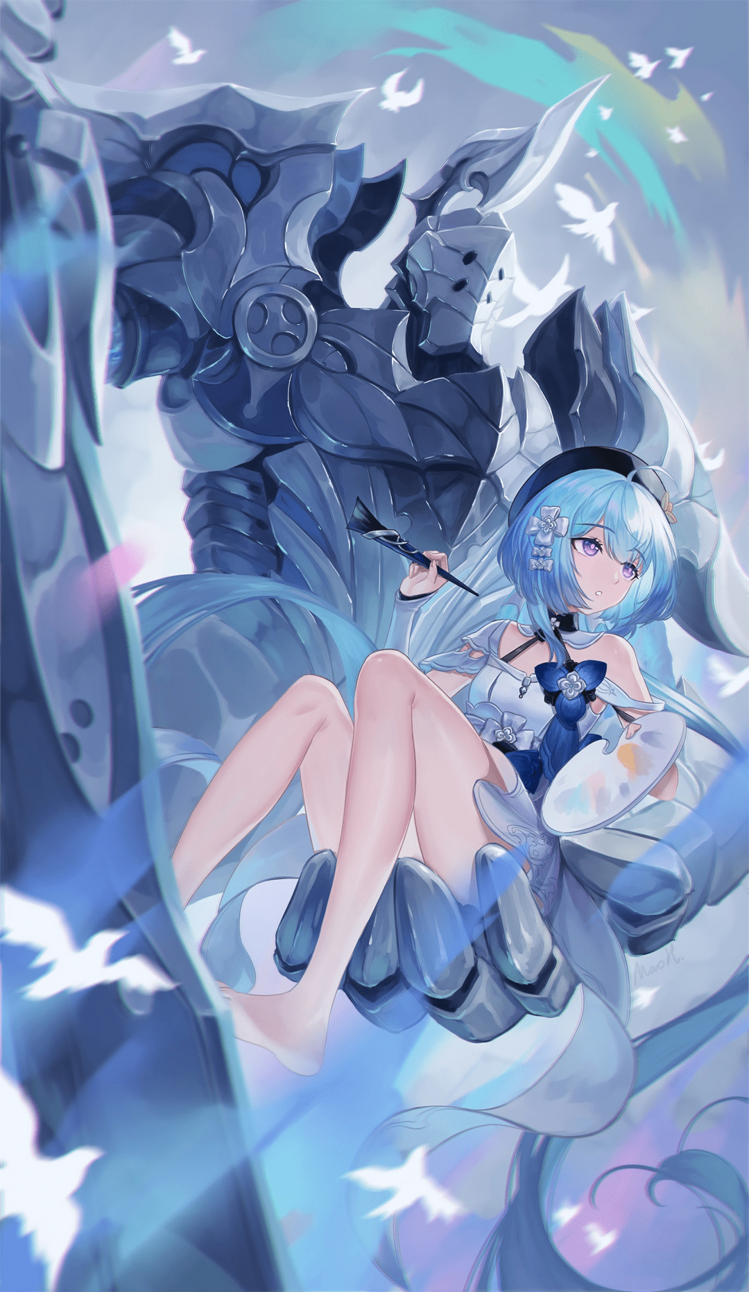 我俩指尖见つめ合う 瞳 あなたは 微笑む面对凝视的眼瞳中看见了你的