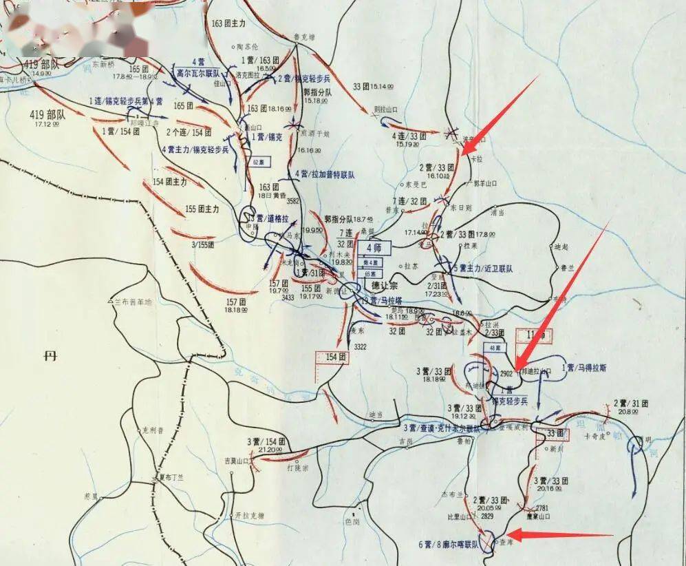 11月15日,33团前卫遭遇印军,将其击溃后追击前进,随后连克泽拉山口,波