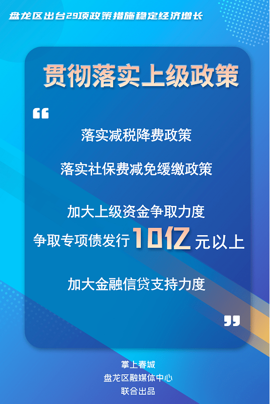 助企纾困稳增长盘龙29条硬核政策措施出台