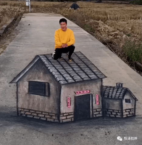 【乱石穿空】张世先:"3d立体画"吓呆路人67_小伙_美女_全网