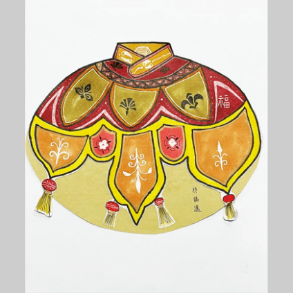 美育在线云肩之美云肩绘画作品展