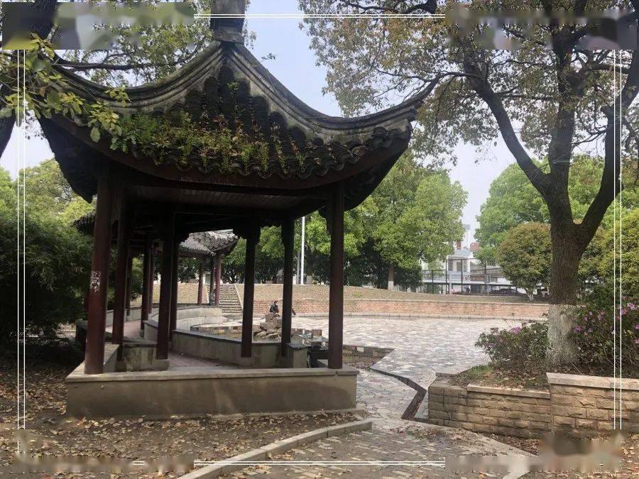 原梅堰中学旧址,后梅堰社区休闲公园航拍原梅堰中学旧址与頔塘河后来