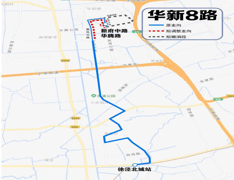 华强街,新凤中路,北青公路,徐乐北路,凤徐路,凤雅路,凤阁路,徐乐路,尚