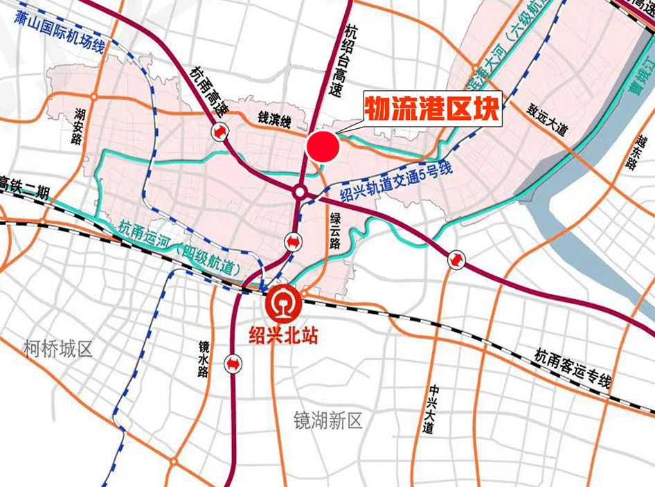规划公布柯桥这里将建一座枢纽中心地铁5号线经过