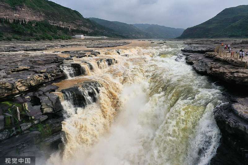 山西临汾 黄河壶口瀑布现 半清半浊 景观 临汾 山西 景观