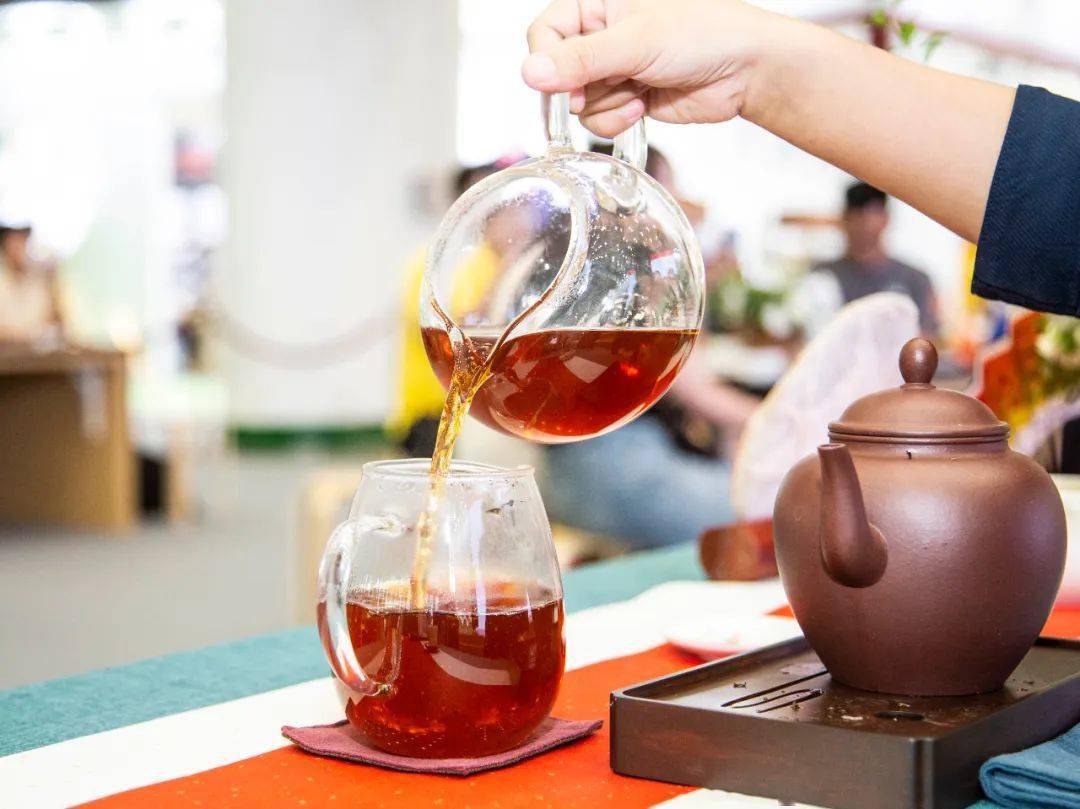 寻味时代经典97水蓝印丨厦门茶博会双陈用年份老茶持续引爆现场