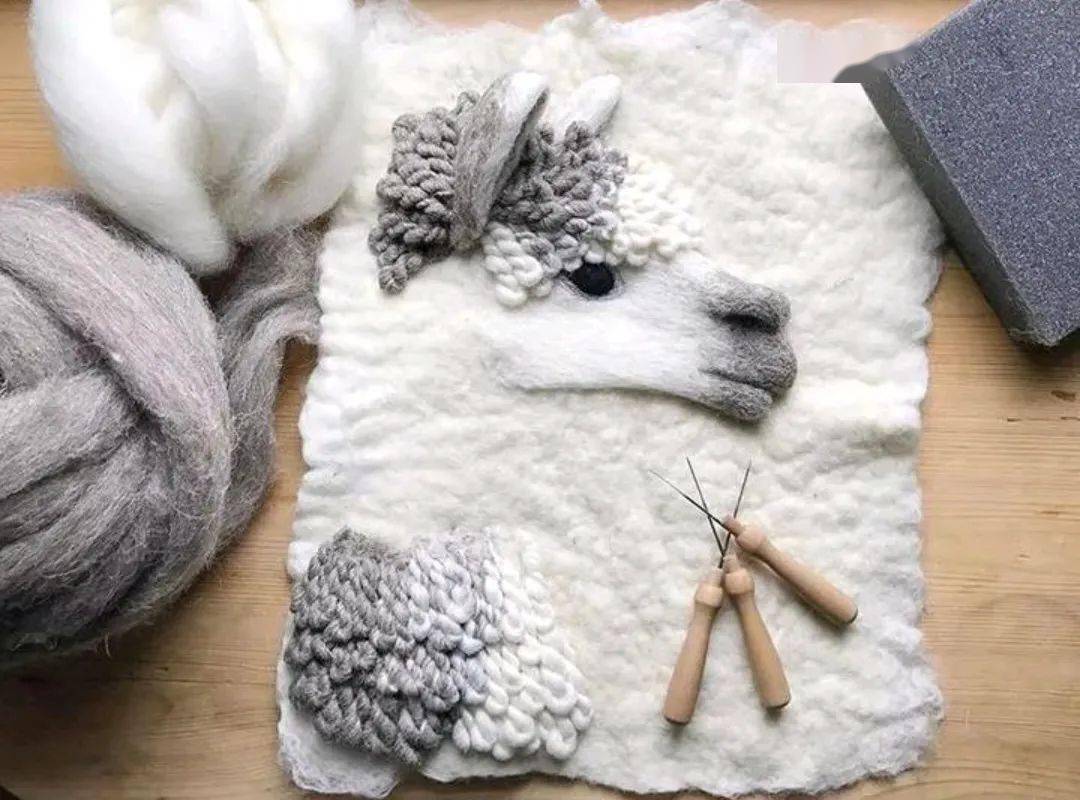 无限之线的魅力羊毛毡纤维艺术作品可爱的小动物们