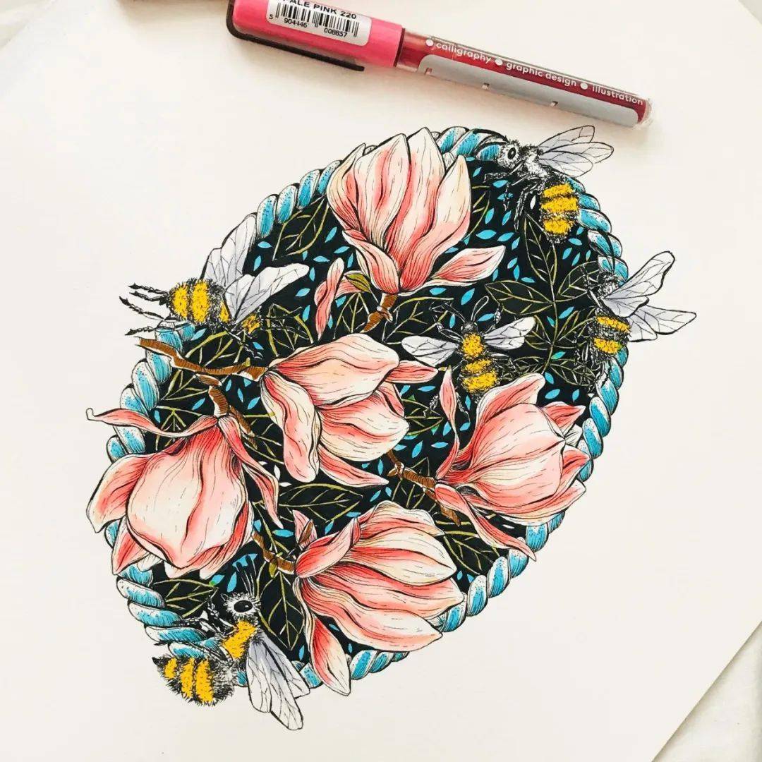 58张高颜值水彩线描装饰画附带详细教程让你从小白逆袭成大神