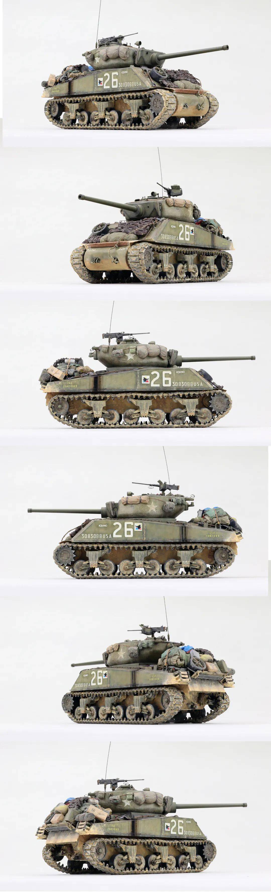 二战美军m4a3e2 "jumbo"突击坦克_模型_细节_套件