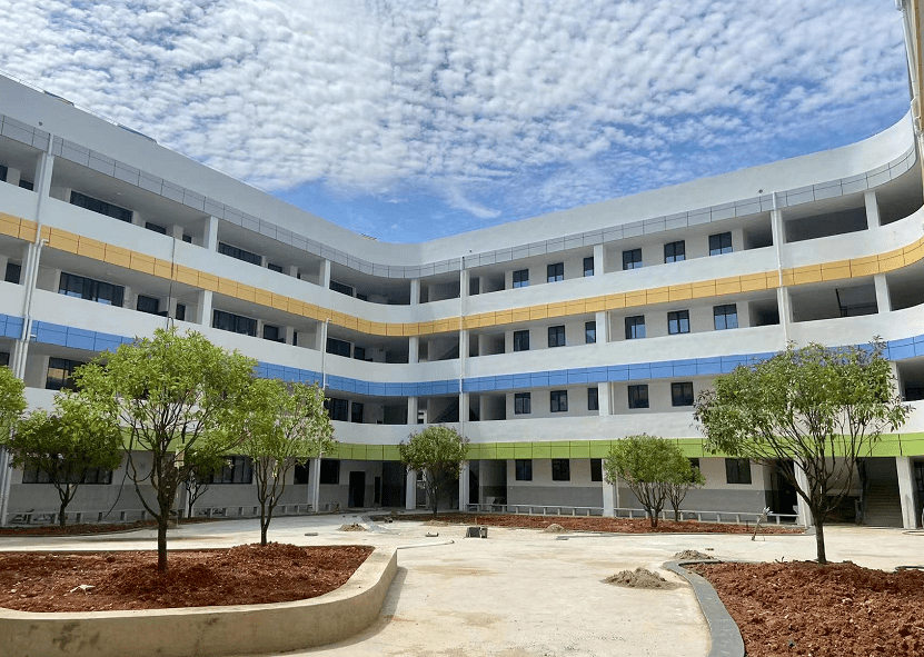 即将投入使用仙女湖区这所小学今年9月学校的建设一直备受关注