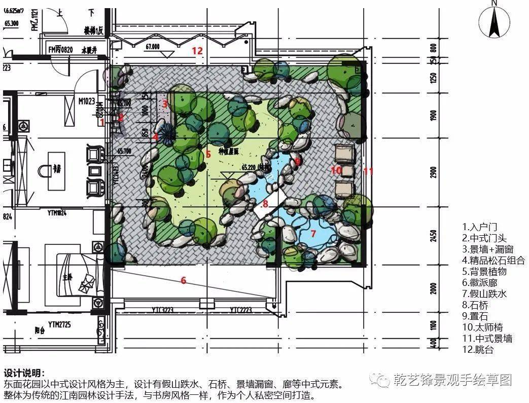 分享204平屋顶花园露台方案设计带效果图