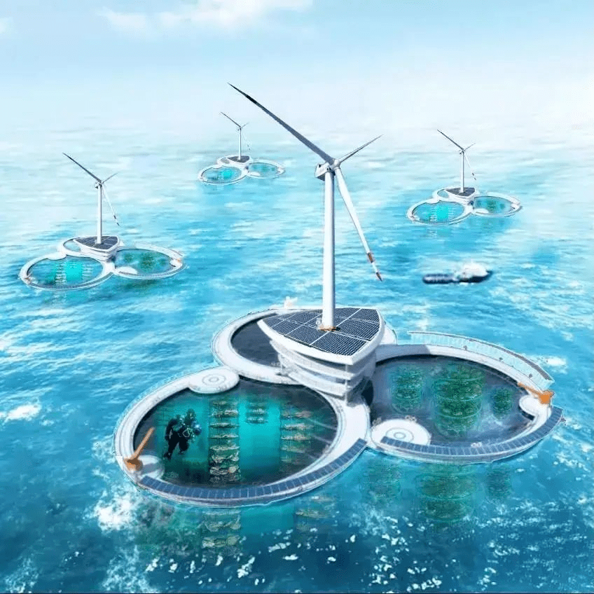 国家电投则在广东揭阳举行了"新能源 海洋牧场"融合创新示范基地(神泉