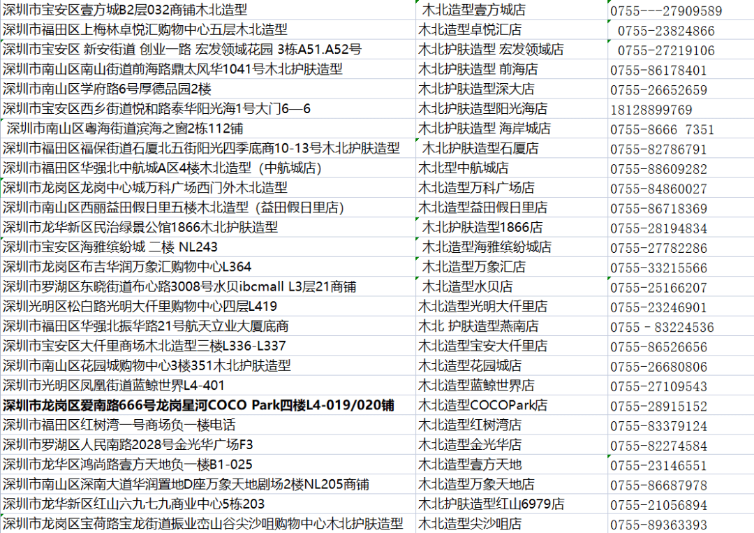 木北护肤造型所有分店图片